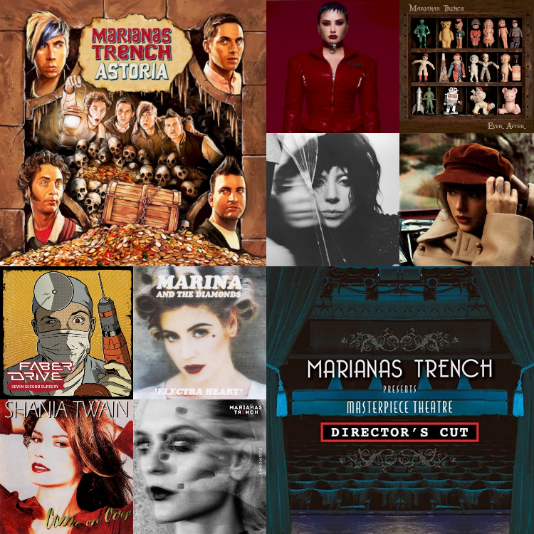 Collage of 10 album covers featured in David's top songs of April 2026